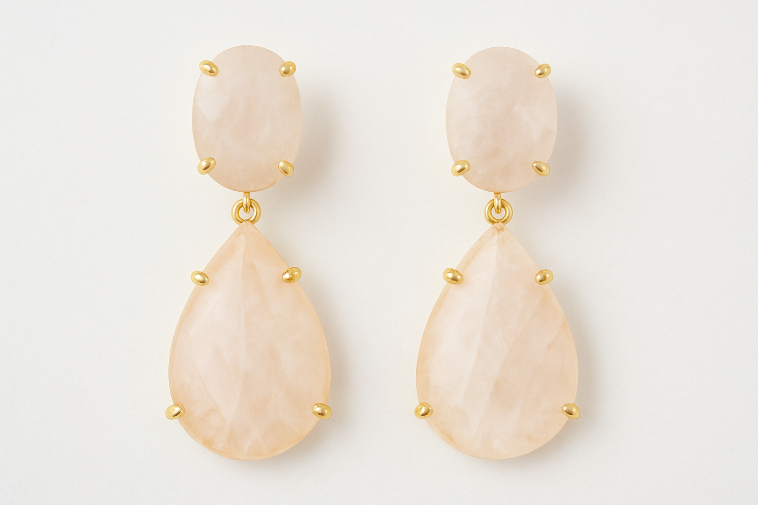 Pendientes lagrima rosa